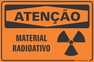 Placa - material radioativo (PS)PLÁSTICO   LAMINAÇÃO  