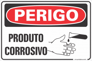 Placa - produto corrosivo (PS)PLÁSTICO   LAMINAÇÃO  