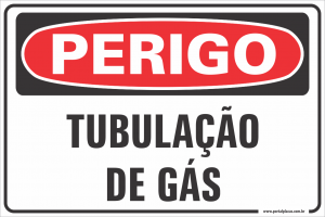 Placa - tubulação de gás (PS)PLÁSTICO   LAMINAÇÃO  